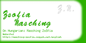 zsofia masching business card